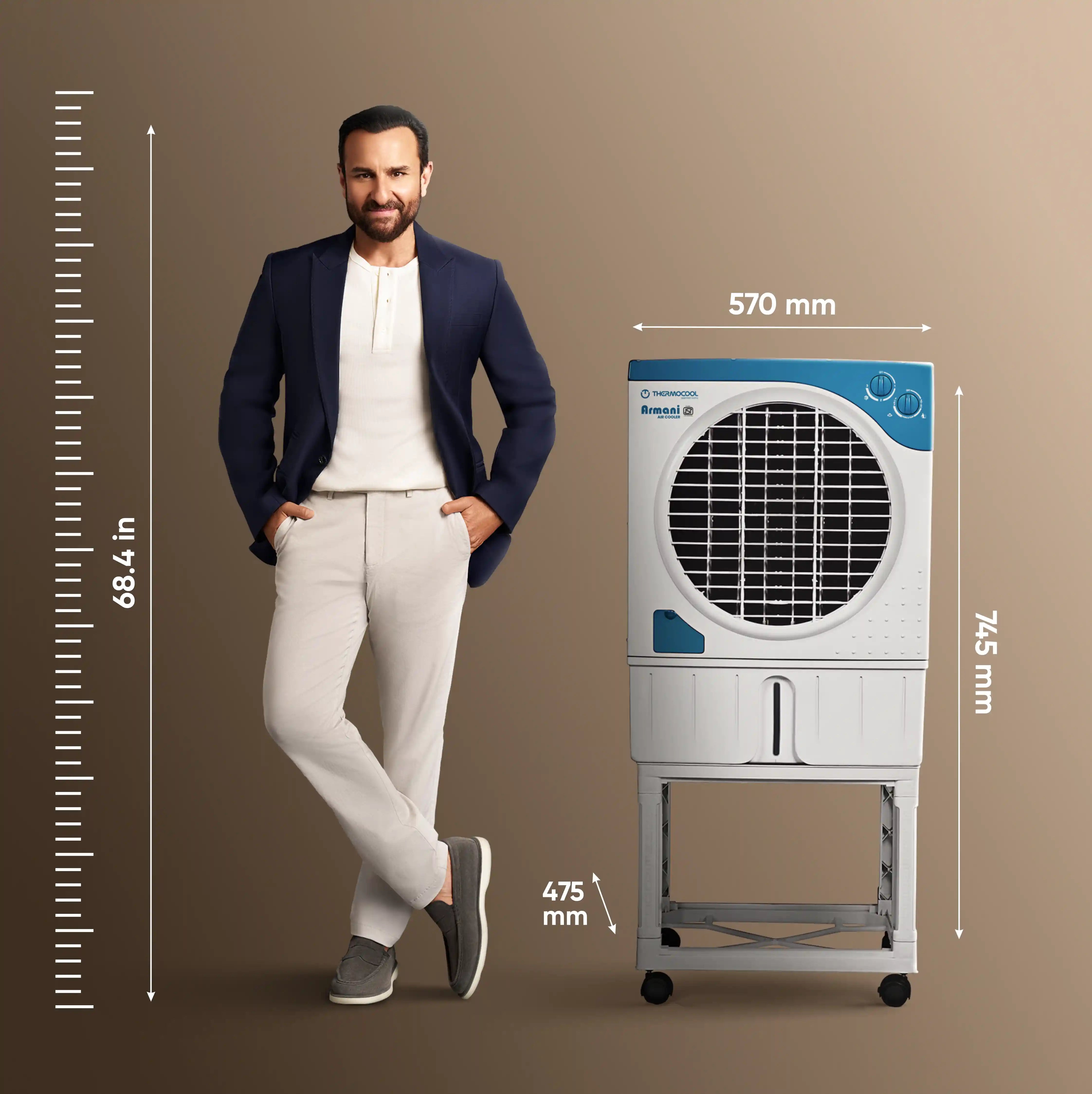 Armani 45 Ltr Air Cooler with Trolley