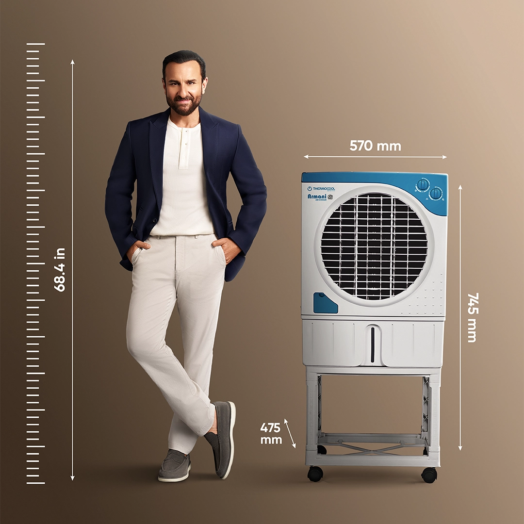Armani 45 Ltr Air Cooler with Trolley