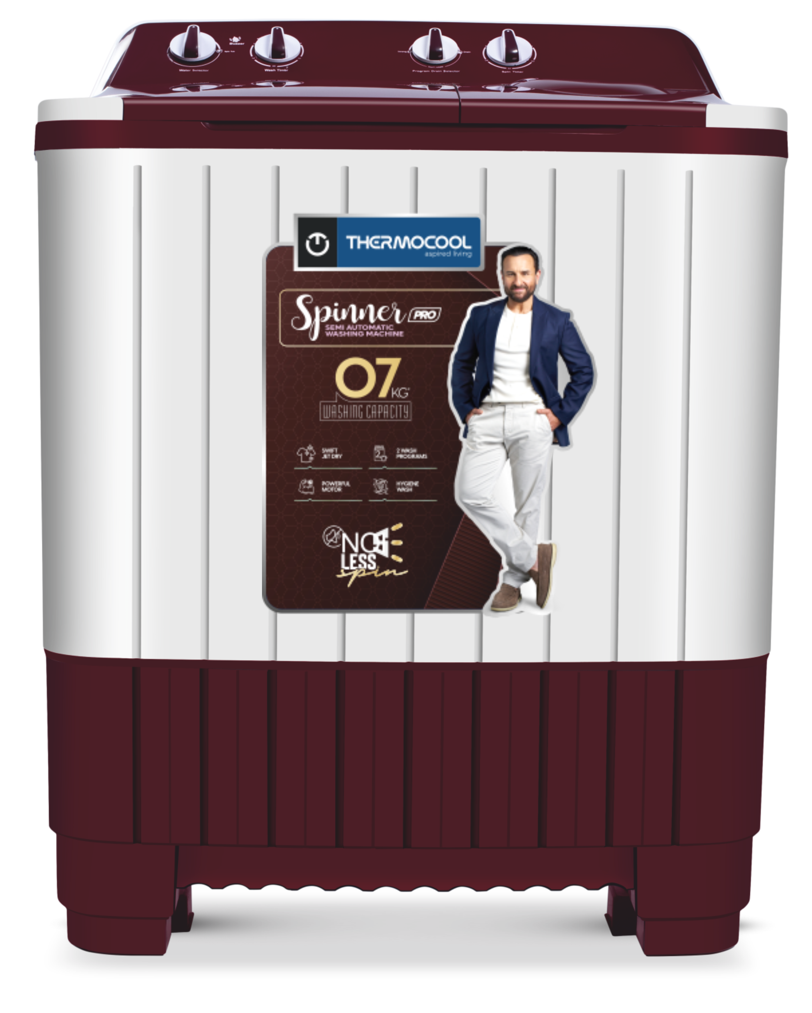 Spinner Pro 7.0 Kg Semi Automatic Washing Machine