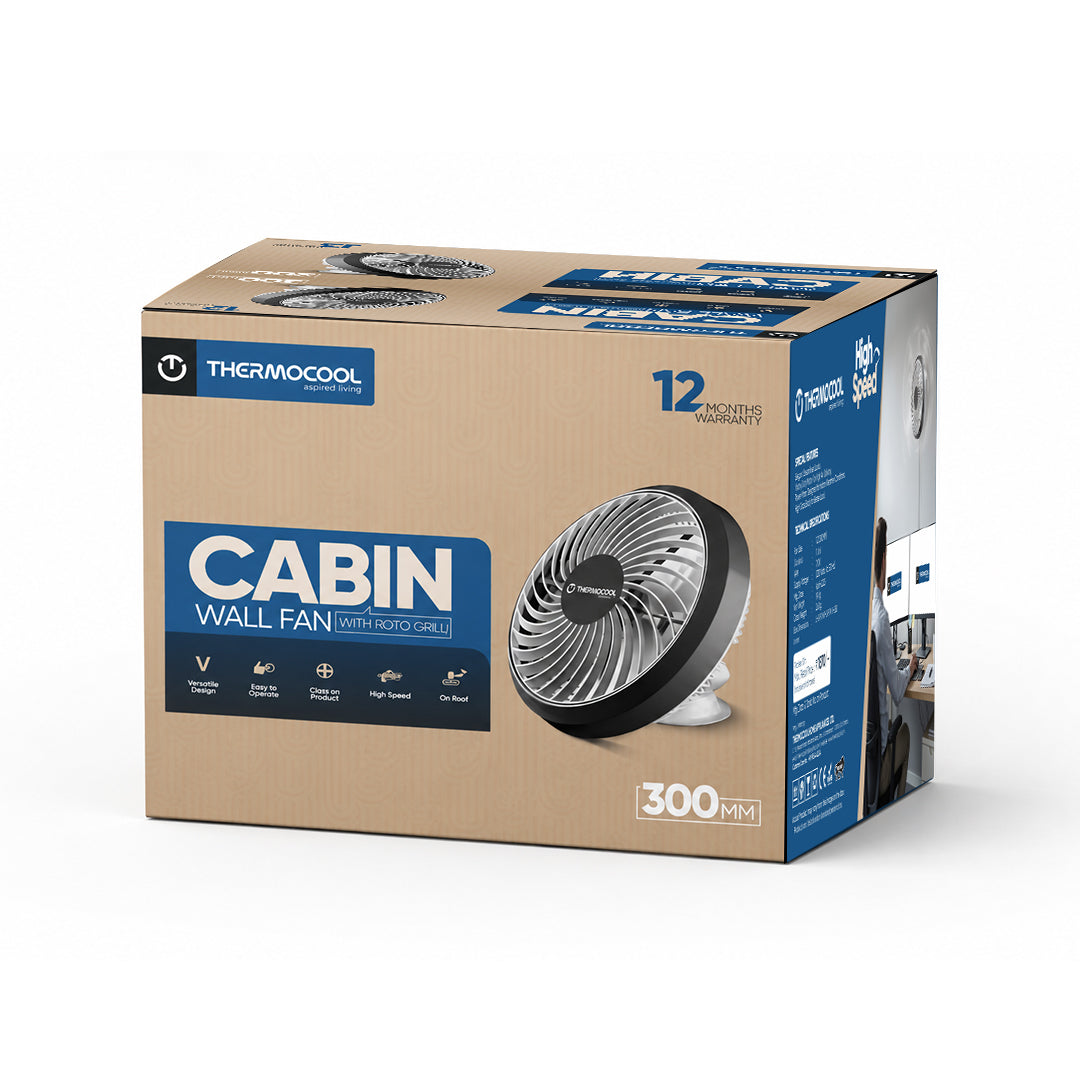 Cabin/Wall Fan (with Roto Grill) 300 mm