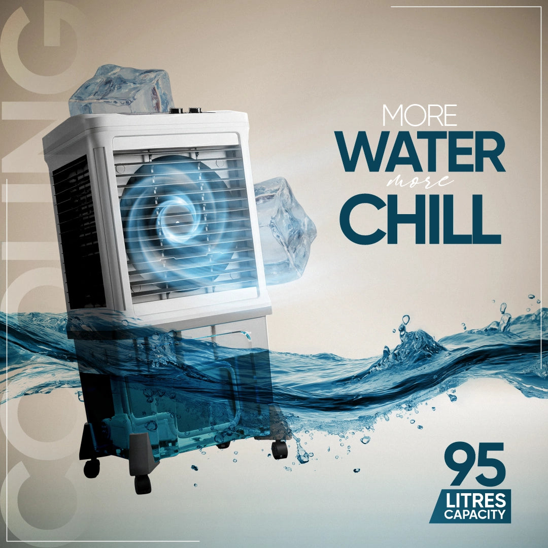 Mahacool Air Cooler (With Wheel) 95 Ltr