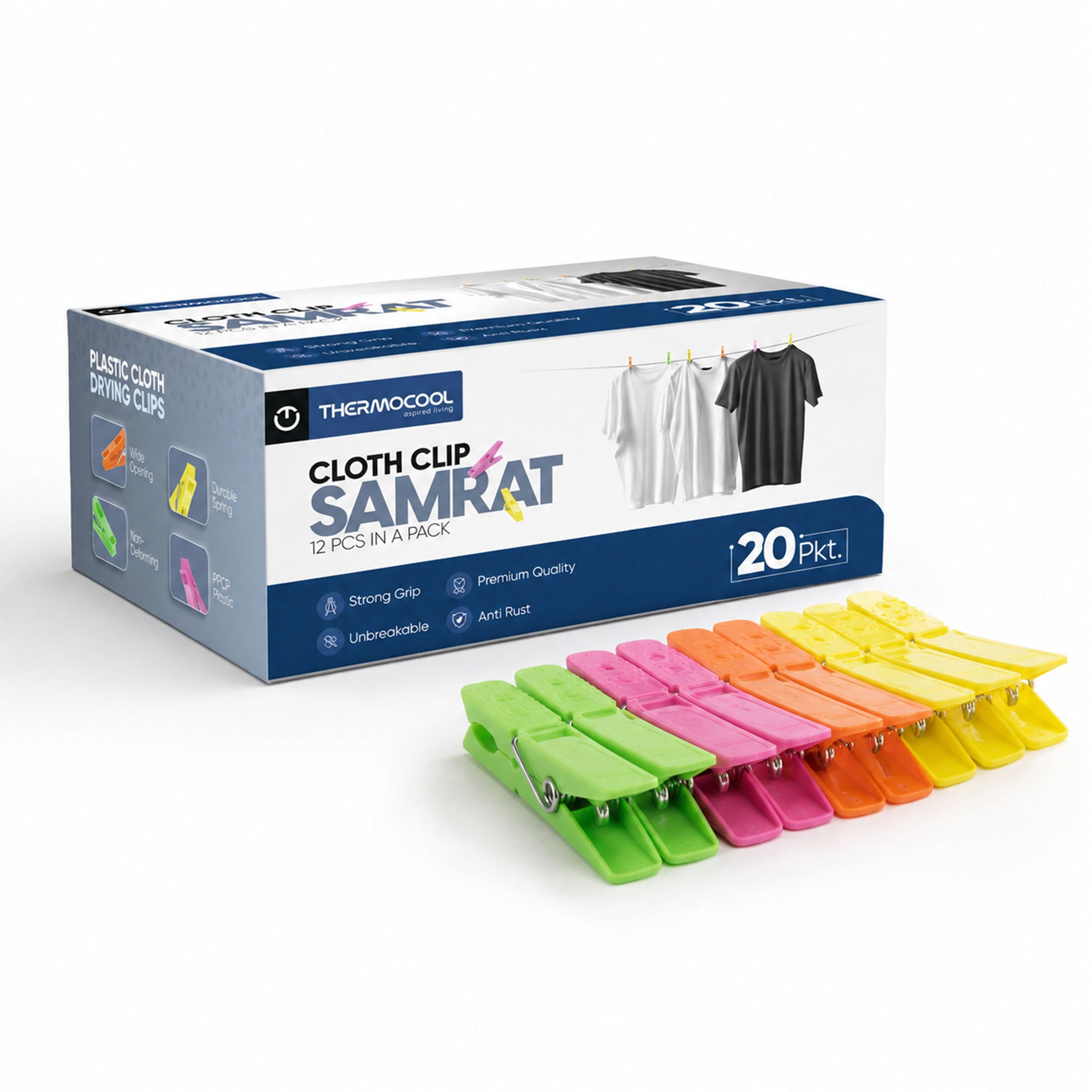 Cloth Clip Samrat - 12 pcs Pack